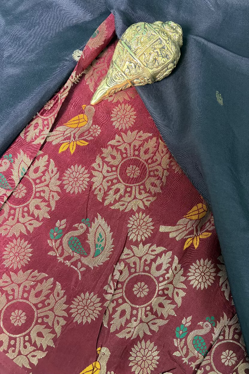Black Banarasi Dola Silk