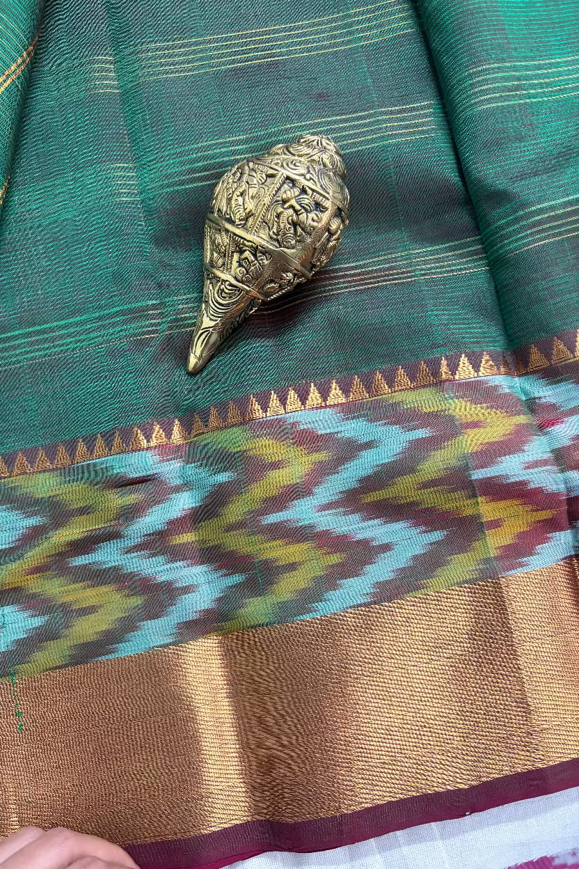 Brick Red Pure Mangalagiri Handloom Pattu