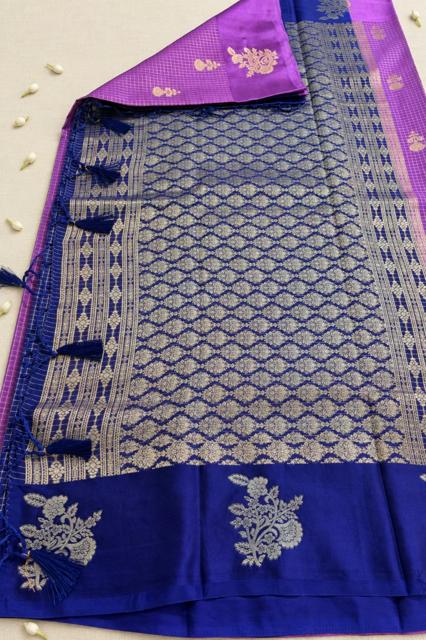 Lilac Viscose Satin Silk