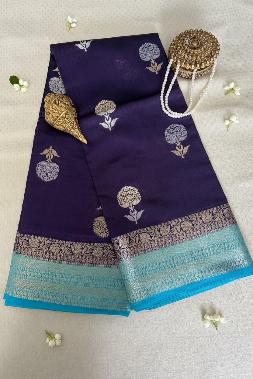 Purple Mango Banarasi Silk