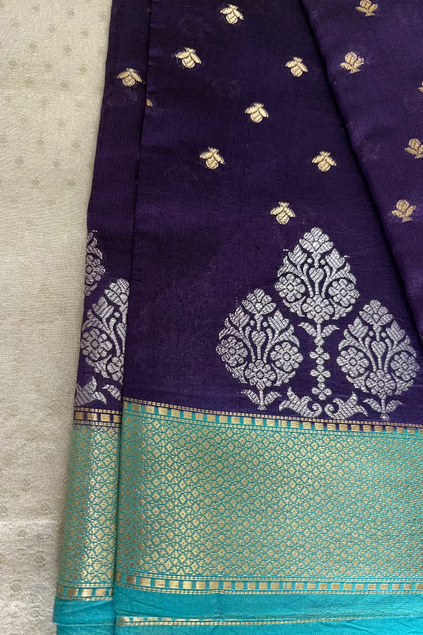 Purple Mango Banarasi Silk