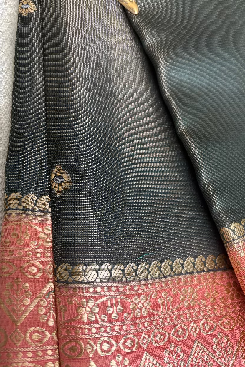Premium Green Mango Tissue Banarasi Silk