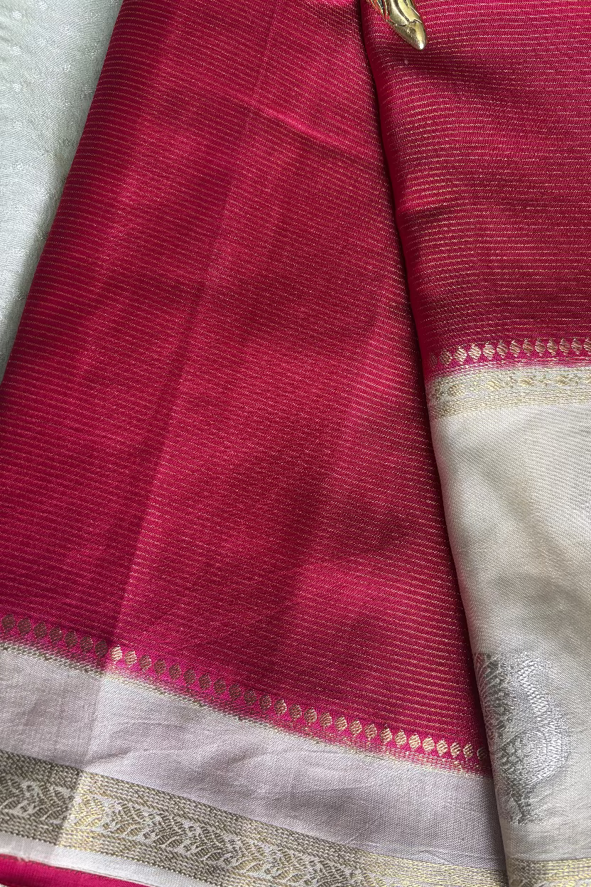 Pink Banarasi Dola Silk