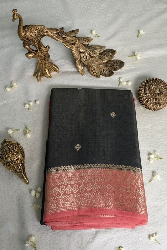 Premium Green Mango Tissue Banarasi Silk