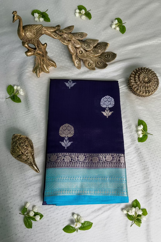 Purple Mango Banarasi Silk