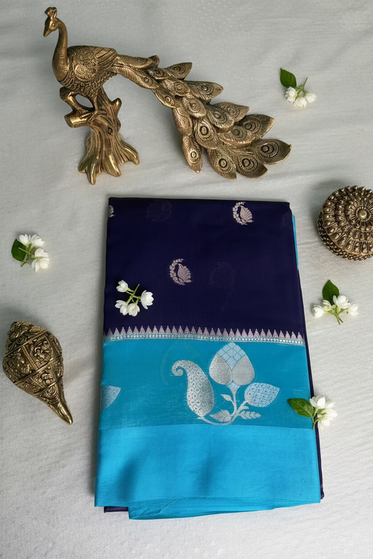 Purple Mango Banarasi Silk