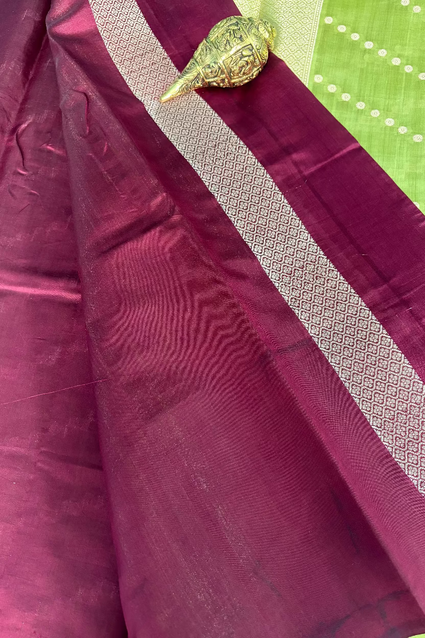 Pista Green Mango Banarasi Silk