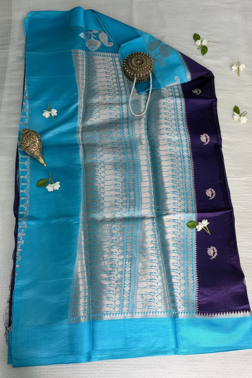 Purple Mango Banarasi Silk