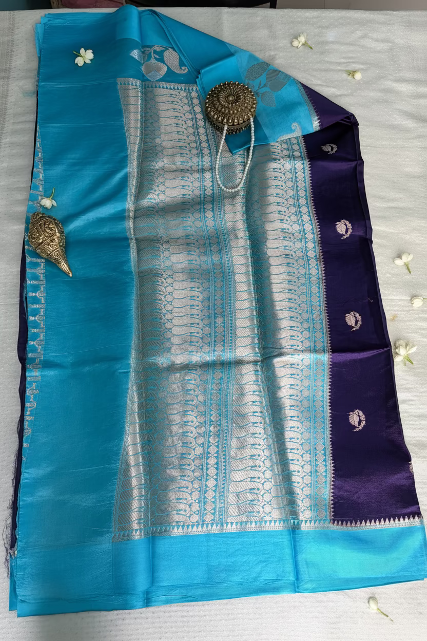 Purple Mango Banarasi Silk