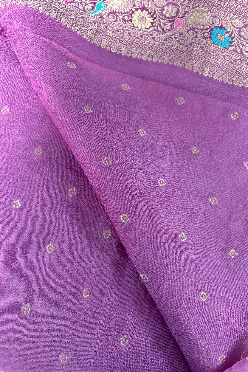 Wine Banarasi Dola Silk with Meenakhari