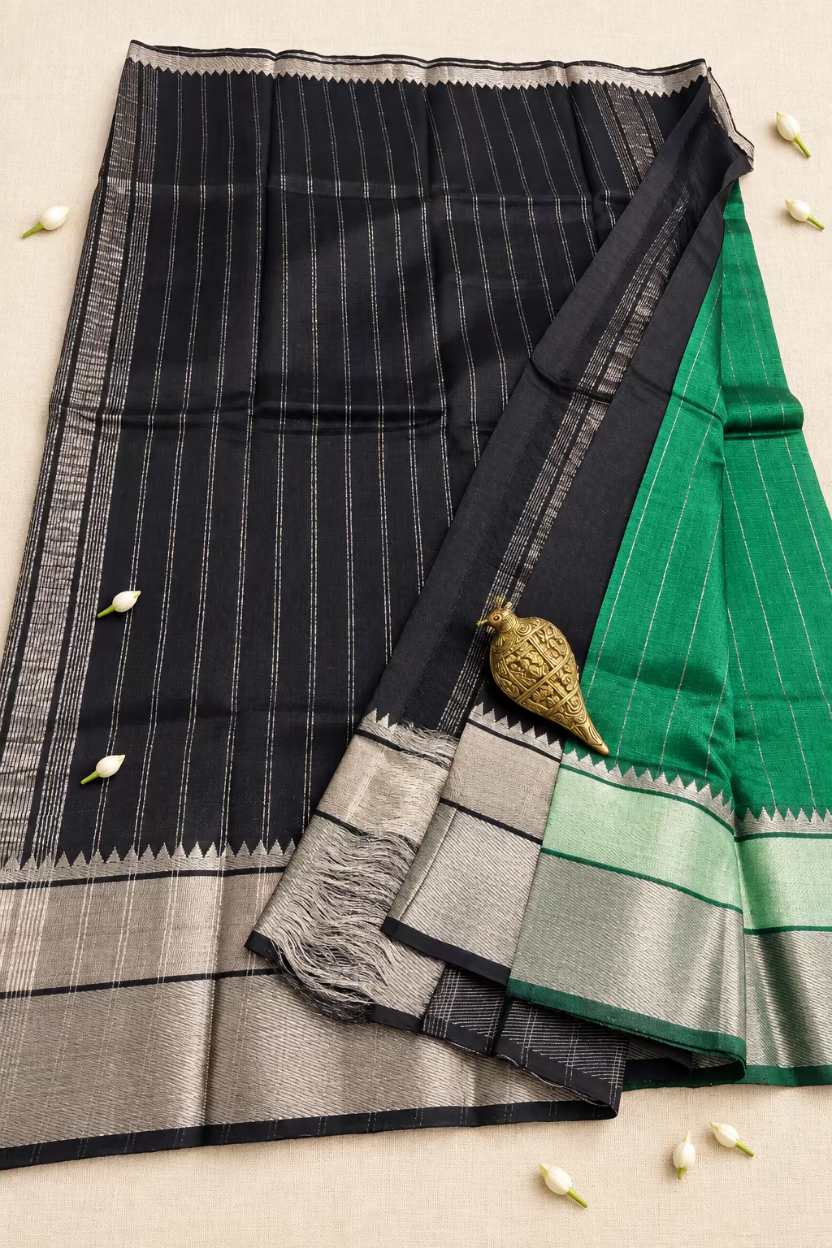 Green Pure Mangalagiri Handloom Pattu