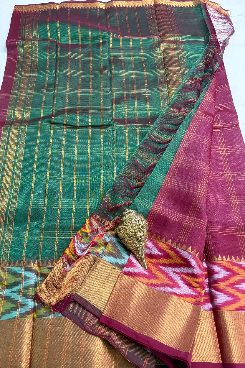 Brick Red Pure Mangalagiri Handloom Pattu