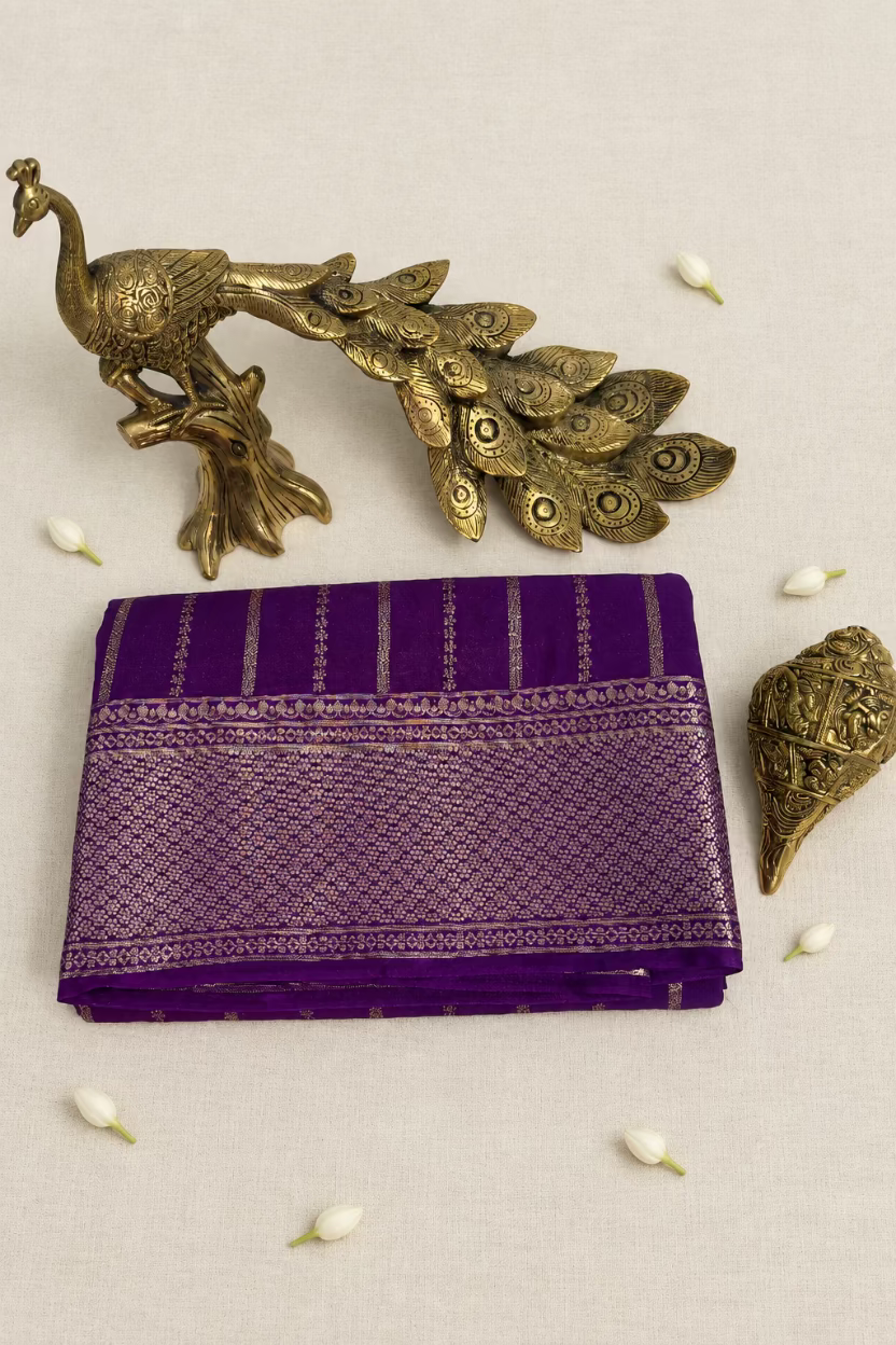 Purple Semi Mysore Silk
