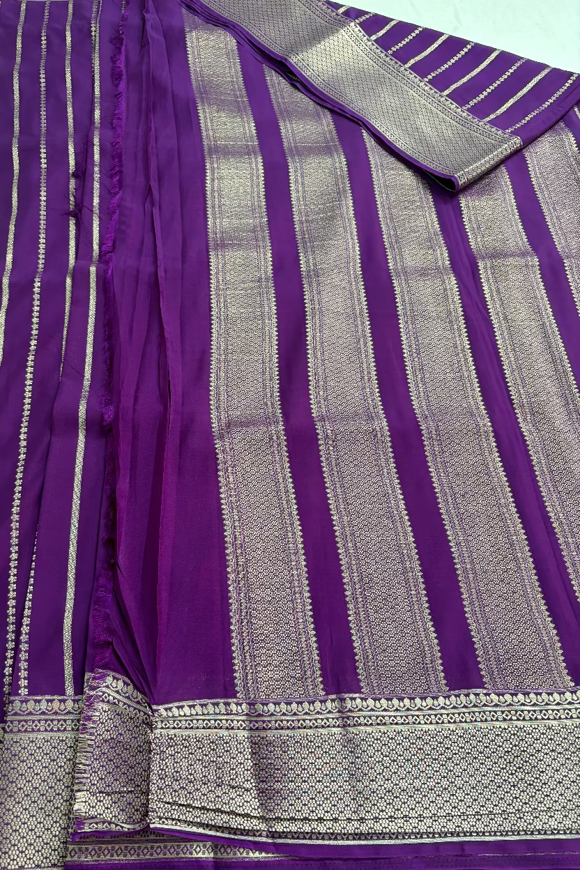 Purple Semi Mysore Silk