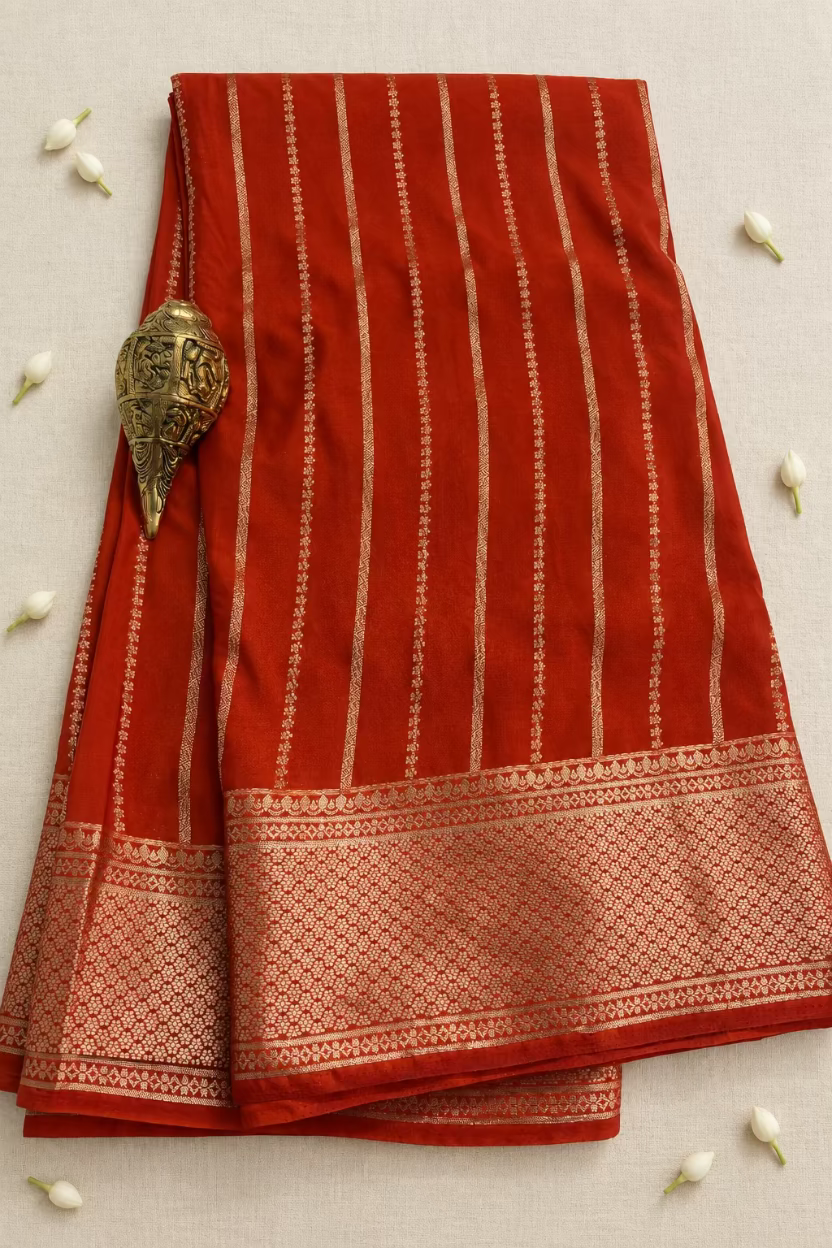 Orange Semi Mysore Silk
