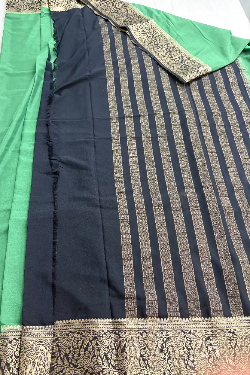 Emerald Green Semi Mysore Silk