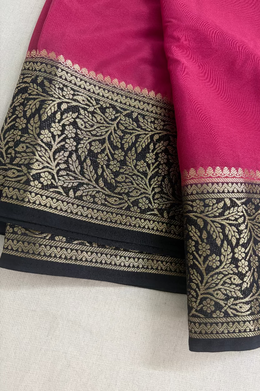 Rani Pink Semi Mysore Silk