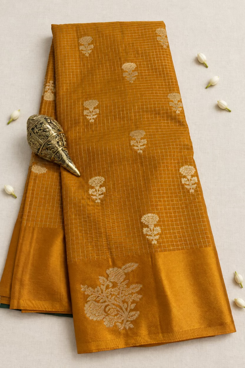 Mustard Yellow Viscose Satin Silk