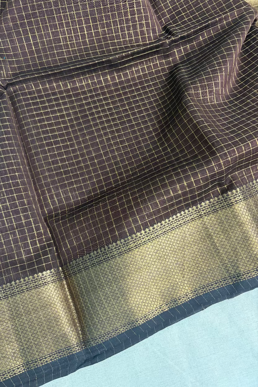 Brown Maheshwari Silk Handloom