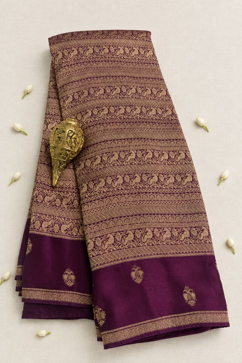 Wine Georgette chinnon silk