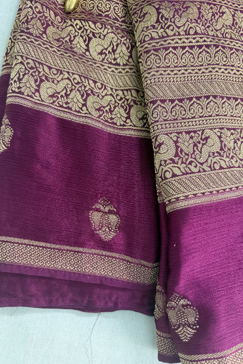 Wine Georgette chinnon silk
