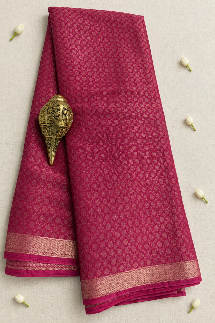Rose Pink Chinnon Crepe Silk