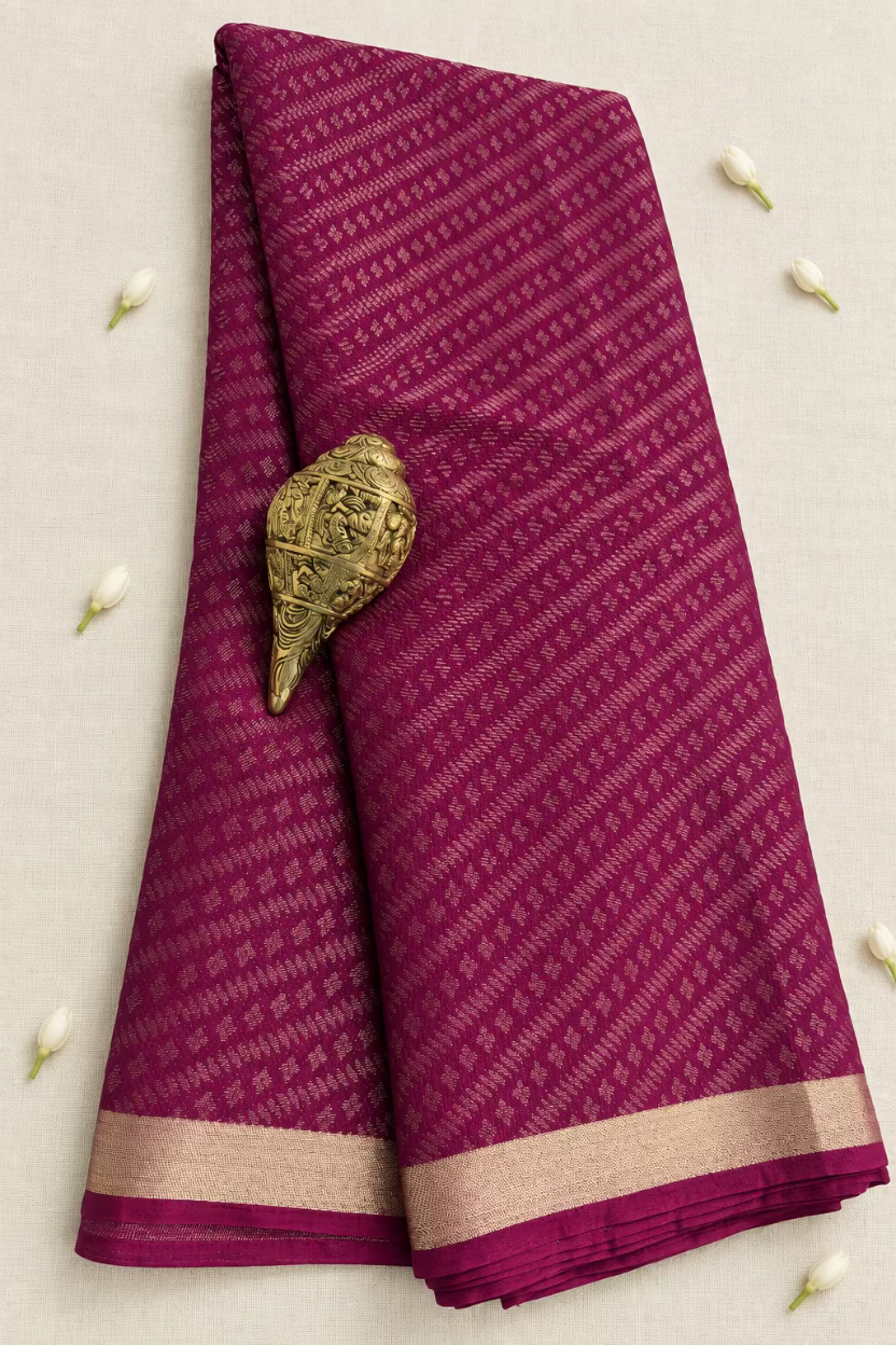 Wine Chinnon Crepe Silk
