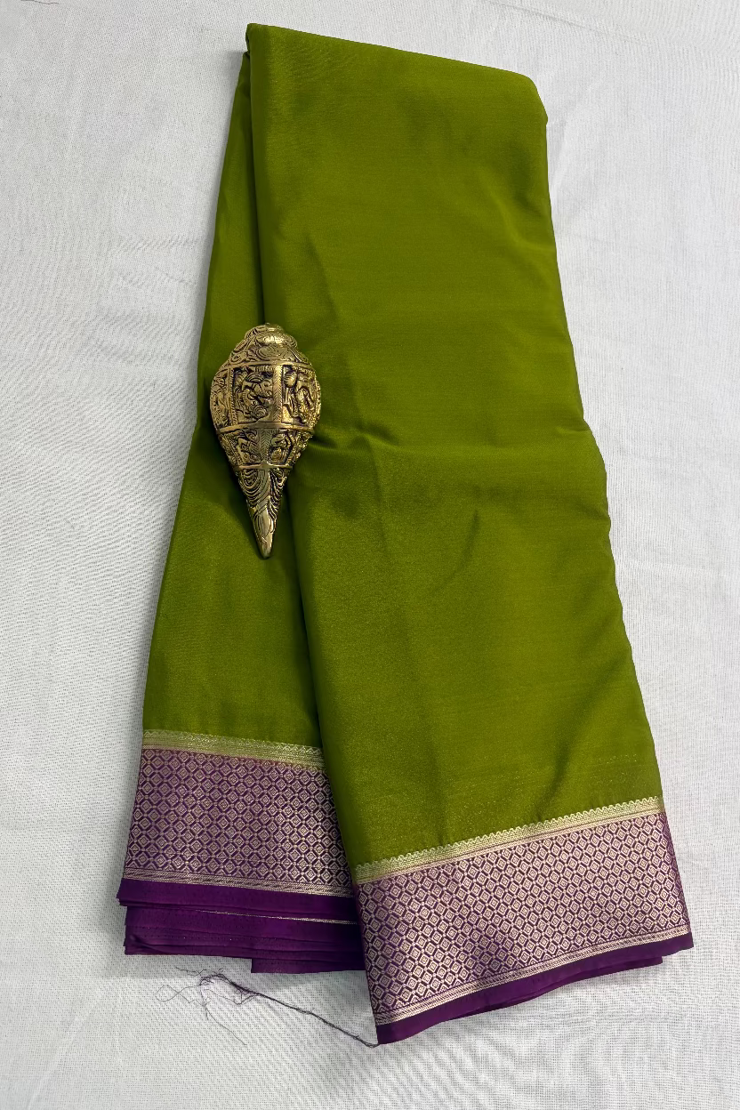 Mehendi Green Semi Mysore Silk