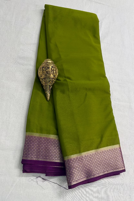 Mehendi Green Semi Mysore Silk